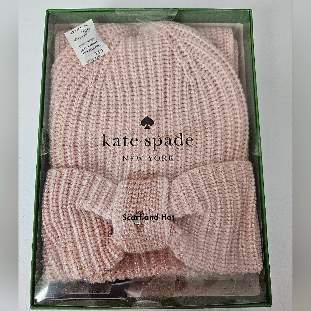 kate spade Pink Scarf and Hat Set